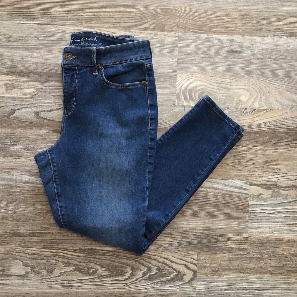 Gloria Vanderbilt Curvy Mid Rise All Around Slimming Skinny Leg Jeans 10P